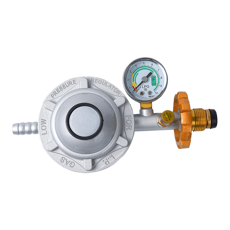 Tilslut lavtryksgasregulator lpg-regulator i messing med måler