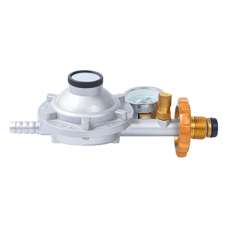 Tilslut lavtryksgasregulator lpg-regulator i messing med måler